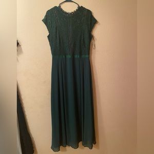 Emerald green prom dress. Floor length. Worn once and in perfect condition